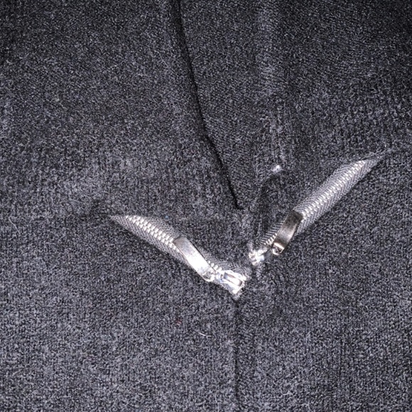 COLLECTIONS ETC black open cardigan sweater /zipper side /M - Picture 3 of 5